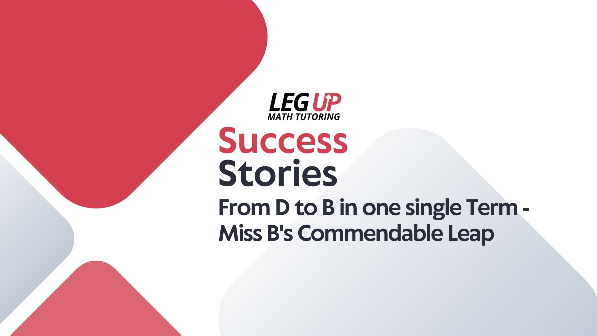 From D to B in one single Term – Miss B’s Commendable Leap